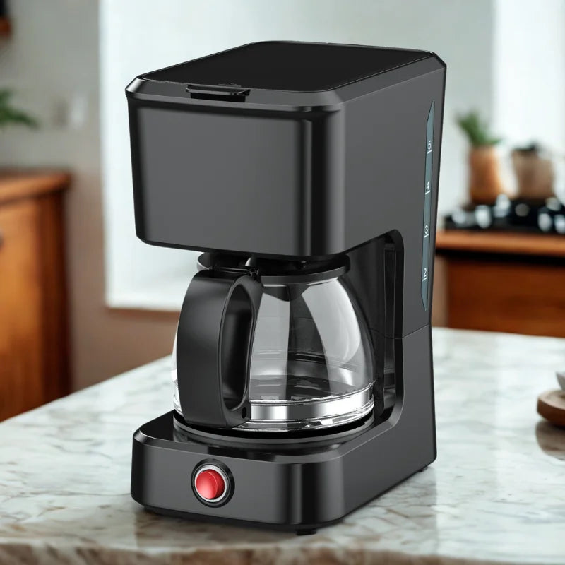 KTX-919187 Coffee Maker for 4 to 6 Cups with Clear Water Level Indicator and Ground Coffee Compatibility