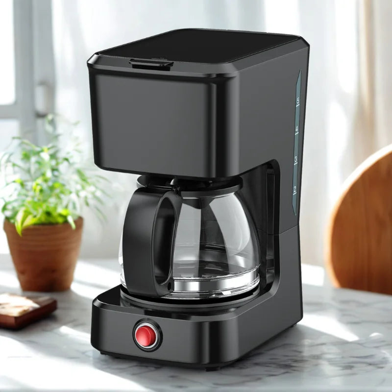 KTX-919187 Coffee Maker for 4 to 6 Cups with Clear Water Level Indicator and Ground Coffee Compatibility