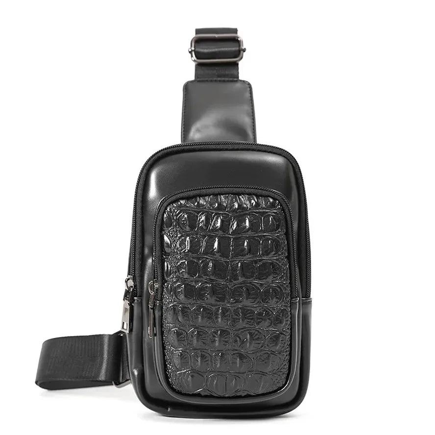 KTX-517203 Casual Crossbody Chest Bag in Ranger Tan Waxed Canvas and Leather Accents