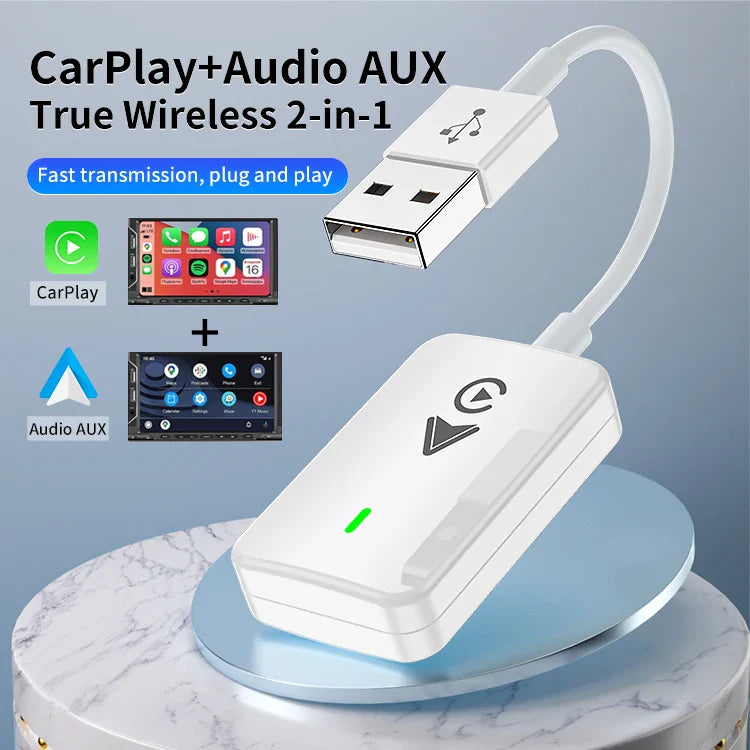 KTX-705939 Wireless Carplay Adapter for Apple Carplay and Android Auto - Converts Wired to Wireless Connection