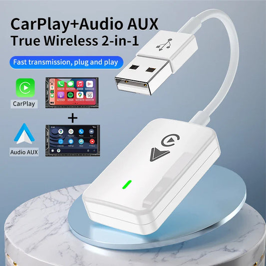 KTX-705939 Wireless Carplay Adapter for Apple Carplay and Android Auto - Converts Wired to Wireless Connection