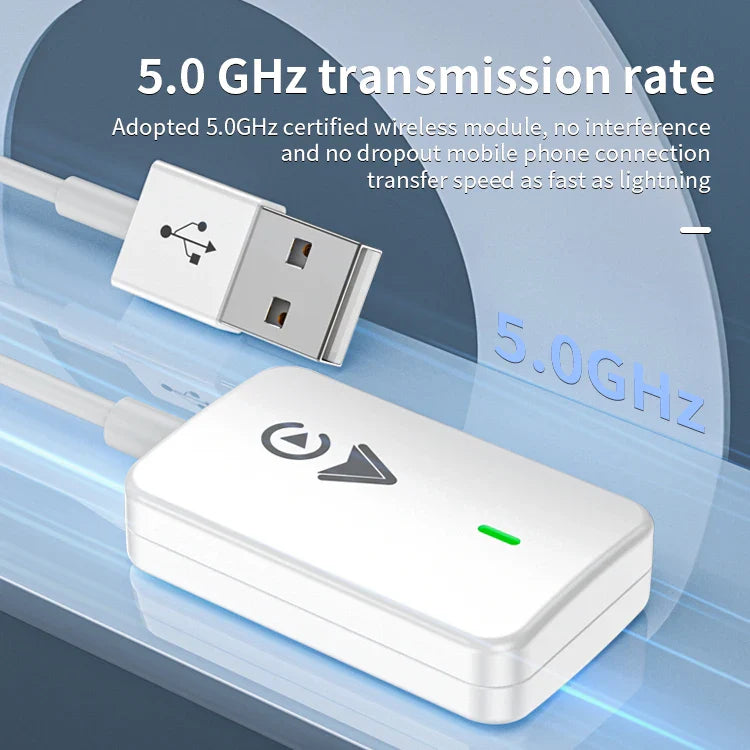 KTX-705939 Wireless Carplay Adapter for Apple Carplay and Android Auto - Converts Wired to Wireless Connection