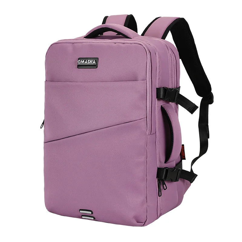 KTX-183123 Large Capacity 17-Inch Waterproof Nylon Laptop Backpack with Extension Layer for Students