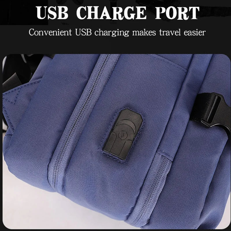 KTX-183123 Large Capacity 17-Inch Waterproof Nylon Laptop Backpack with Extension Layer for Students