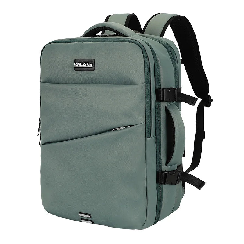 KTX-183123 Large Capacity 17-Inch Waterproof Nylon Laptop Backpack with Extension Layer for Students