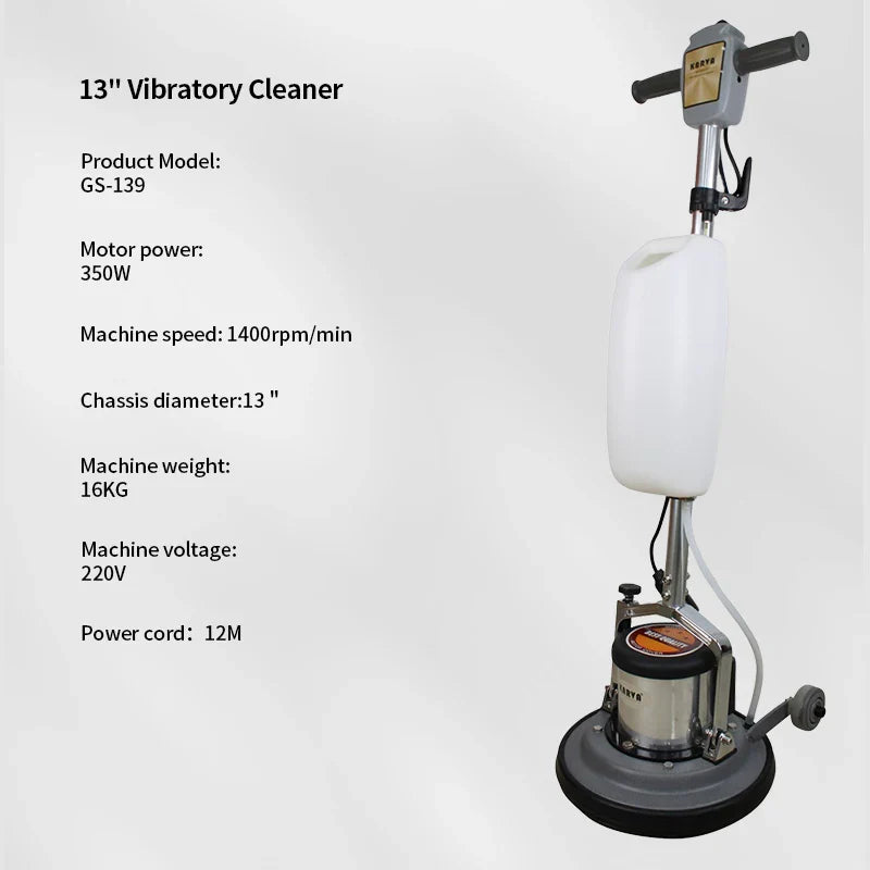 KTX-536019 Compact 13-Inch Multifunctional Floor Scrubber for Wood, Marble, and Ceramic Tile Cleaning