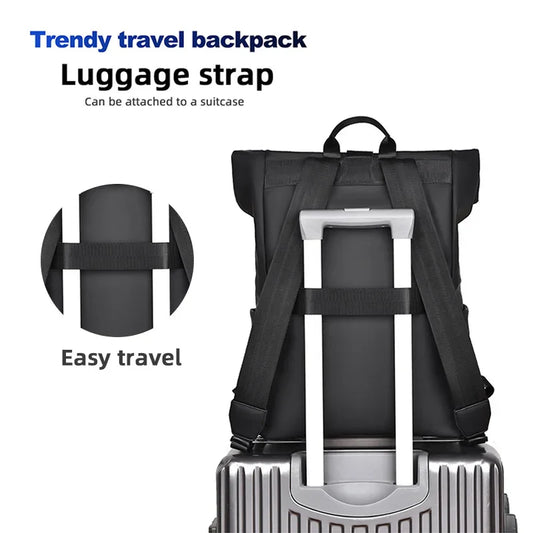 KTX-574035 Women’s 17-Inch PU Laptop Backpack for College and Daily Use