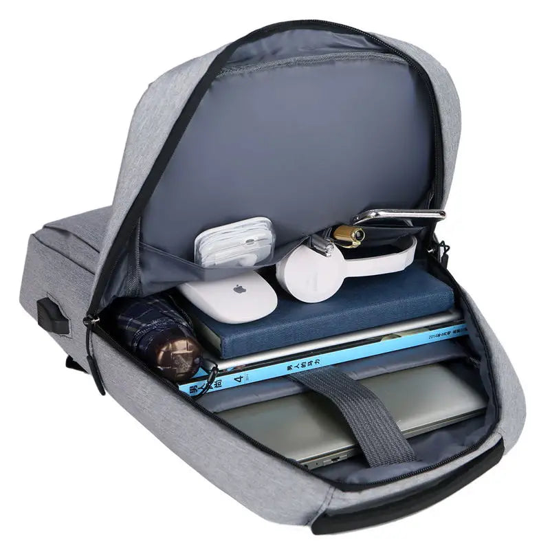 KTX-670035 Waterproof Oxford Polyester Travel Backpack with USB Port and Laptop Panelled Design