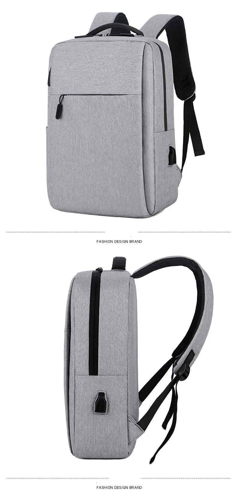 KTX-670035 Waterproof Oxford Polyester Travel Backpack with USB Port and Laptop Panelled Design