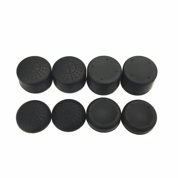 KTX-202323 Black Silicone Thumb Stick Grip Covers for PS4 and Xbox One Controllers - 8 Pack