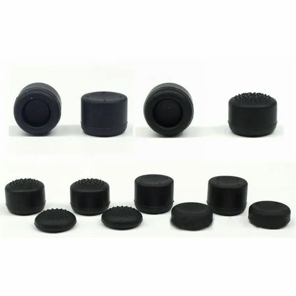 KTX-202323 Black Silicone Thumb Stick Grip Covers for PS4 and Xbox One Controllers - 8 Pack