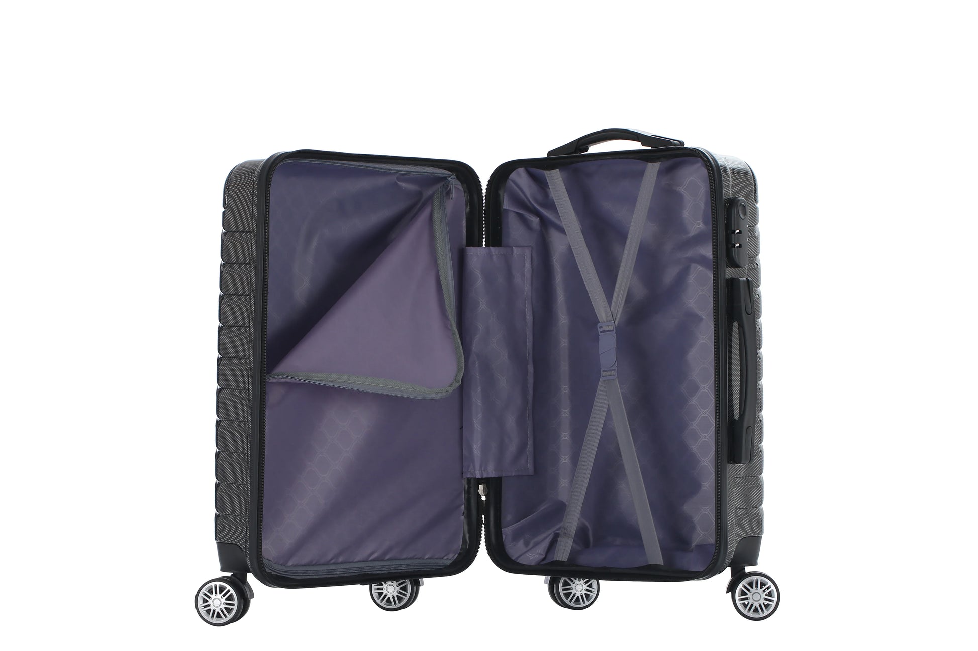 KTX-775251 24-Inch Universal Wheel Trolley Suitcase with 20-Inch Student Lock Box