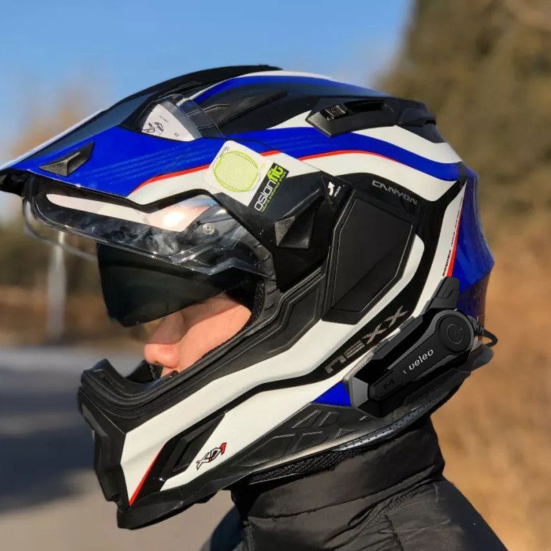KTX-493651 Motorcycle Bluetooth Headset E1 with 5.0 Technology, 1km Communication Distance, Waterproof, 8-Hour Talk Time