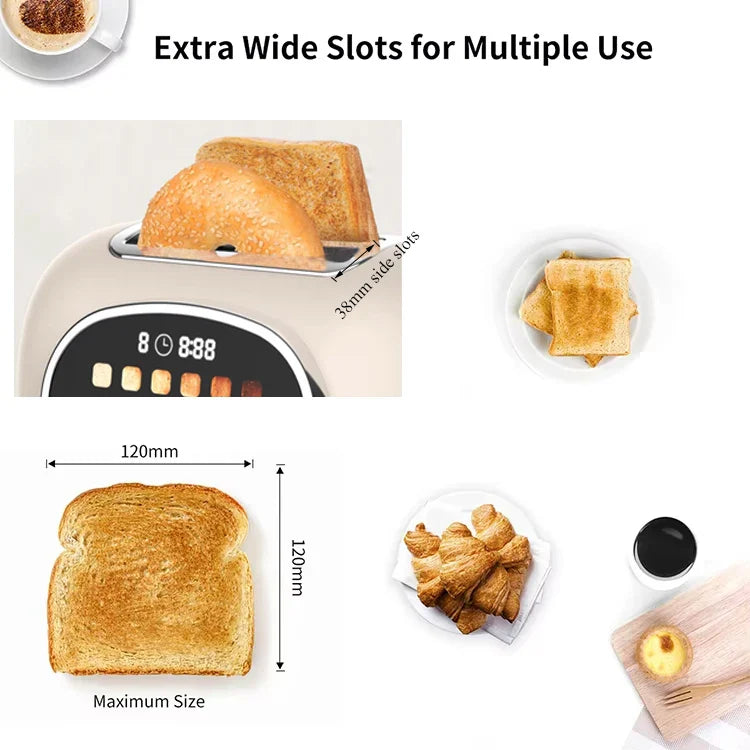 KTX-781523 Smart Touch Control 2-Slice Retro Toaster with Touch Screen Functionality