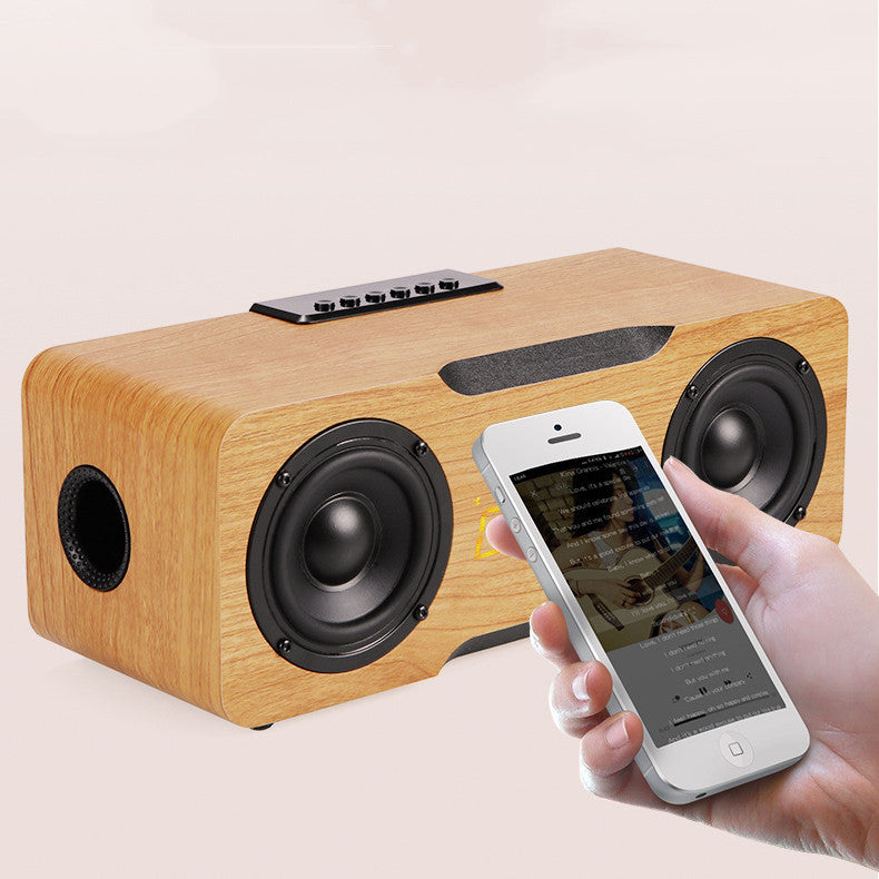 KTX-921235 Wooden Bluetooth Clock Speaker with Digital Display and U Disk/TF Card Support