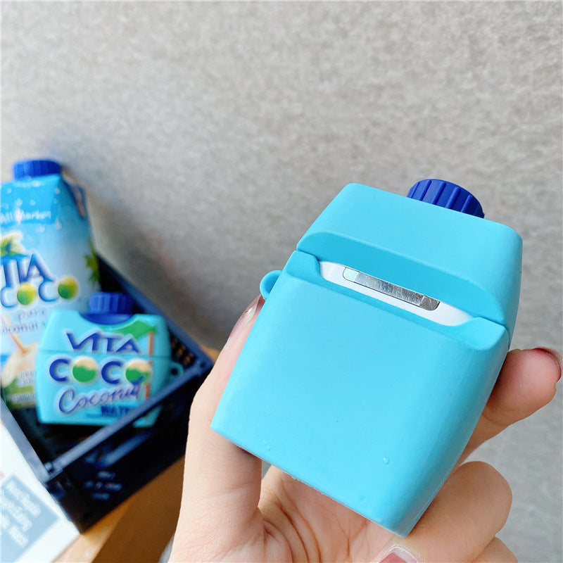 KTX-524115 Coconut Water Silicone Case for AirPods 1/2 & AirPods Pro 3 with Hook