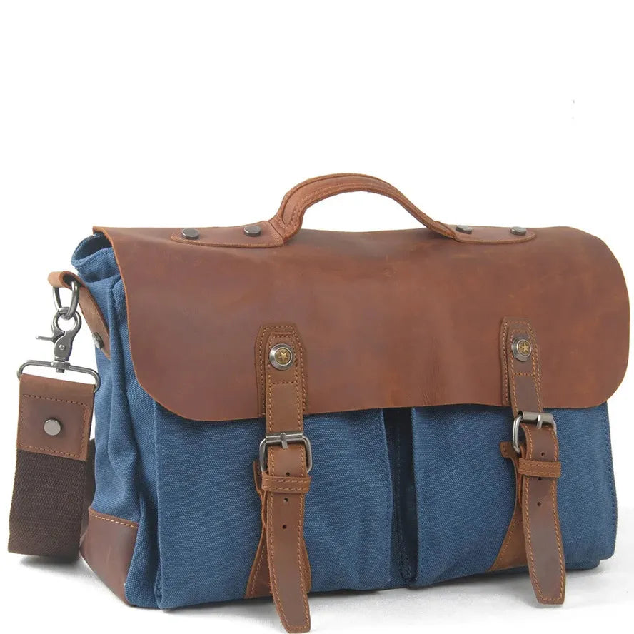 JMT-731594 Leather Laptop Tote Bag for Professional Use - Stylish Briefcase for Men