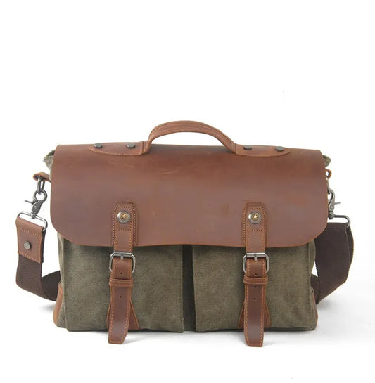 JMT-731594 Leather Laptop Tote Bag for Professional Use - Stylish Briefcase for Men