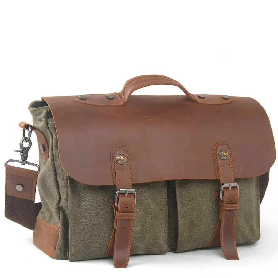 JMT-731594 Leather Laptop Tote Bag for Professional Use - Stylish Briefcase for Men