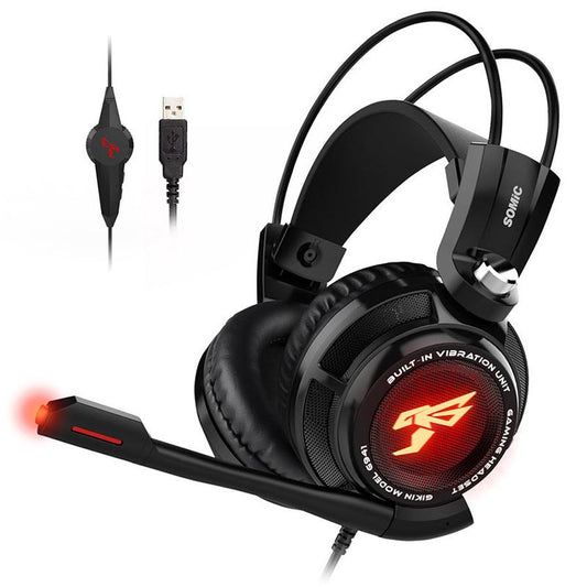 KTX-330259 Over-Ear Wired Gaming Headset with Noise-Cancelling Microphone and 40mm Speaker
