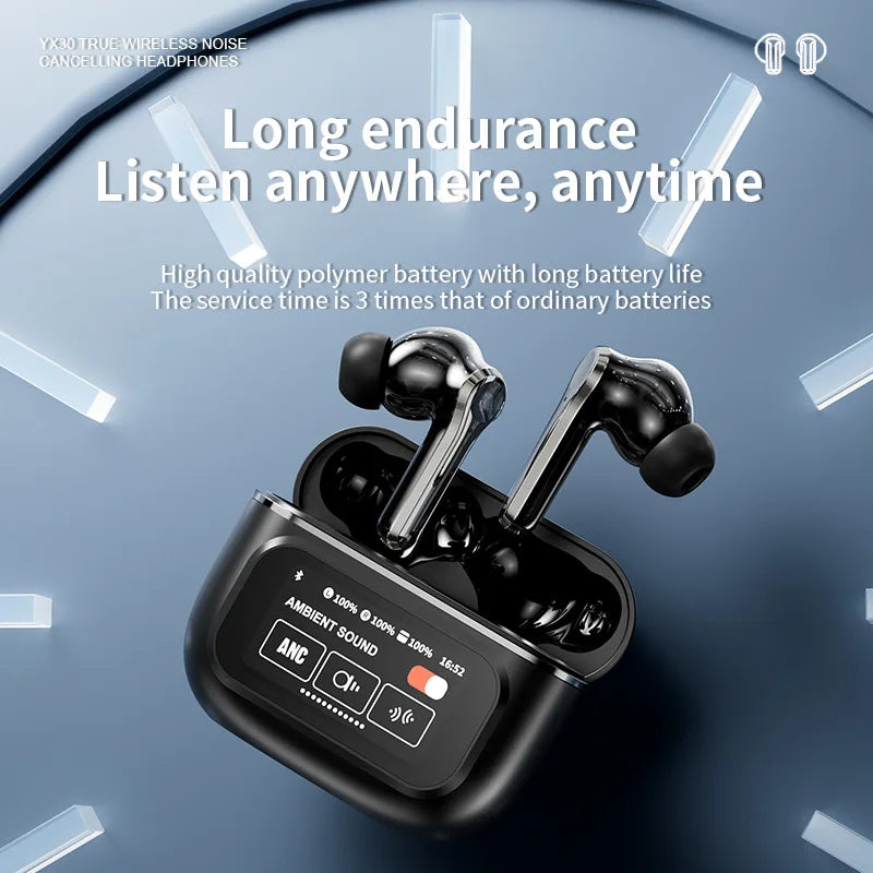 KTX-116371 Wireless Bluetooth In-Ear Headphones with ANC, LED Battery Indicator, and Low Latency for Comfort and Extended Use