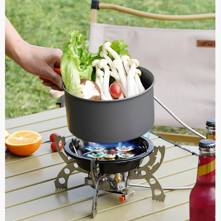 KTX-730259 Portable 5-Burner Folding Camping Stove for Butane and Liquefied Petroleum Gas