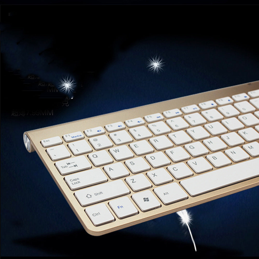 KTX-835347 2.4G Wireless Keyboard and Mouse Mini Combo Set for Laptops, Desktops, and Smart TVs