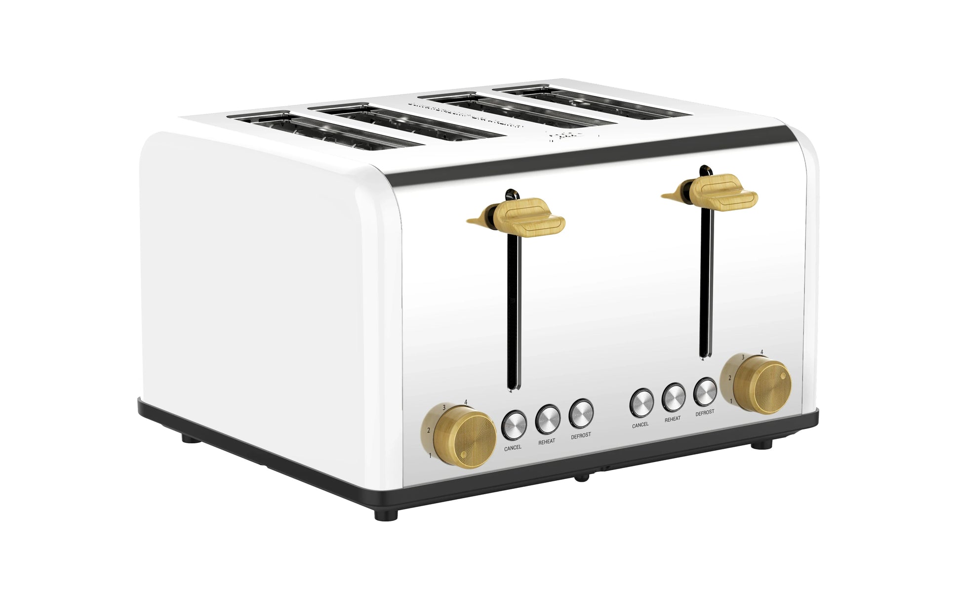 KTX-406419 Automatic Stainless Steel 4-Slice Electric Toaster with Modern Design