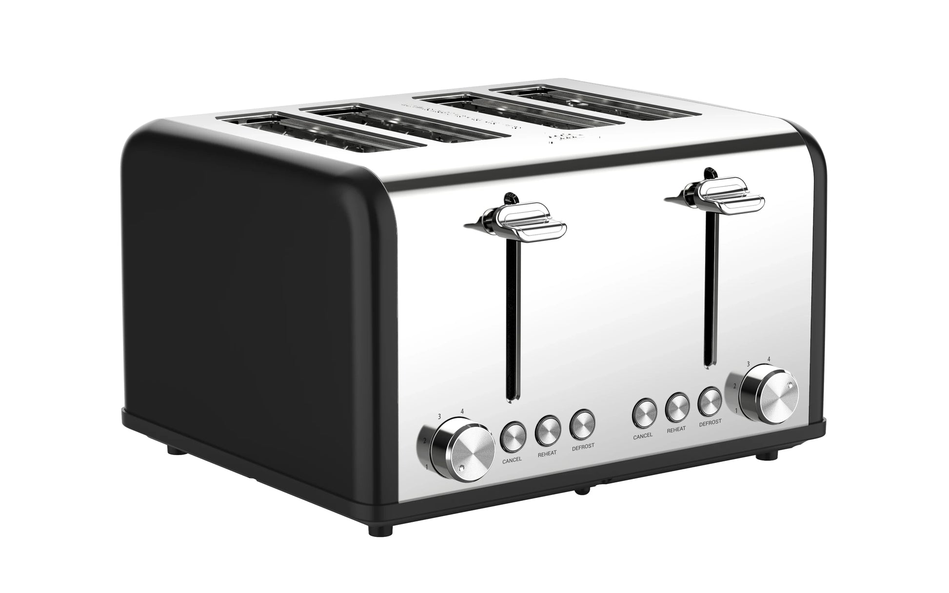 KTX-406419 Automatic Stainless Steel 4-Slice Electric Toaster with Modern Design