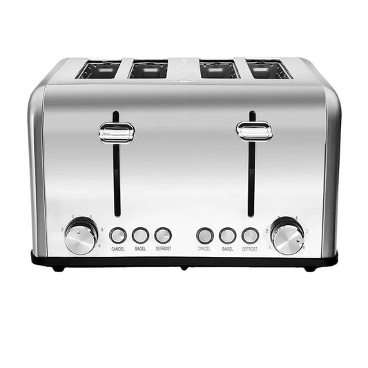 KTX-406419 Automatic Stainless Steel 4-Slice Electric Toaster with Modern Design
