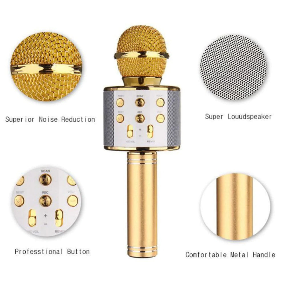KTX-979219 Portable Bluetooth Wireless Microphone for Music Playback and Karaoke at Home