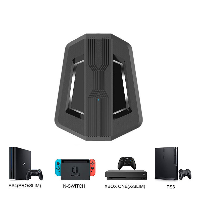 KTX-272467 Universal Keyboard and Mouse Converter for Switch, PS4, Xbox One, PS3, and Xbox 360 - Black ABS Design