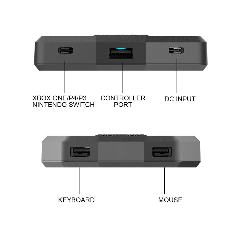 KTX-272467 Universal Keyboard and Mouse Converter for Switch, PS4, Xbox One, PS3, and Xbox 360 - Black ABS Design