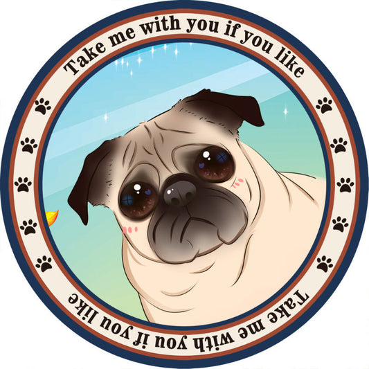 JMT-746314 Cartoon Dog Carpet for All Seasons - Non-Slip Round Pet Mat in Two Sizes