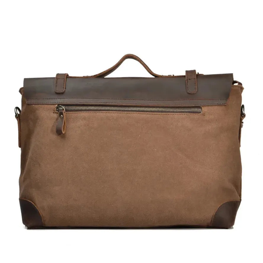 KTX-023571 Retro Leather Large Capacity Messenger Bag for 13-15 Inch Laptops в with Eco-Friendly Materials