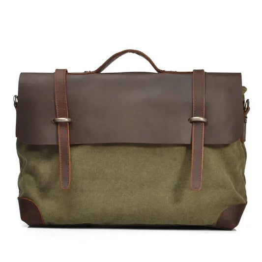 KTX-023571 Retro Leather Large Capacity Messenger Bag for 13-15 Inch Laptops в with Eco-Friendly Materials