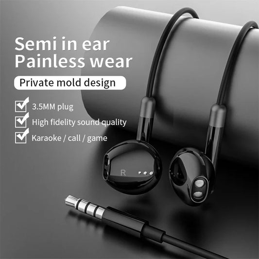 KTX-557907 Wired 3.5mm Earphones with Noise Cancelling Microphone for Sports Activities