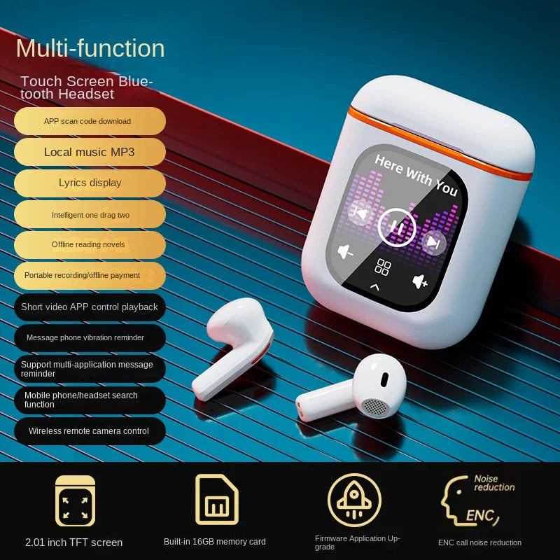 KTX-444051 Touch Control K2 TWS Earphones with Noise Reduction and MP3 Recording Function