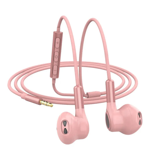 KTX-780627 3.5mm Wired Earphones with Microphone, Universal In-Ear Headphones for Smartphones and Tablets