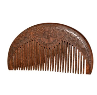 KTX-943891 Portable Gold Sandalwood Comb for Teeth Care - 10.5cm x 5.6cm x 1.3cm