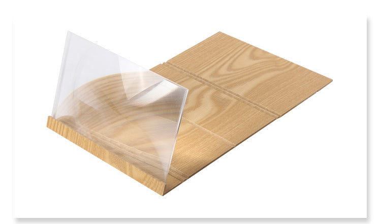 KTX-230163 12 Inch Wood Grain Video Amplifier Stand for Desktop & Office Use