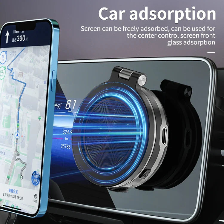 KTX-098003 Magnetic Suction Phone Holder for Easy Installation on Car Glass – Universal Compatibility for All Smartphone Models