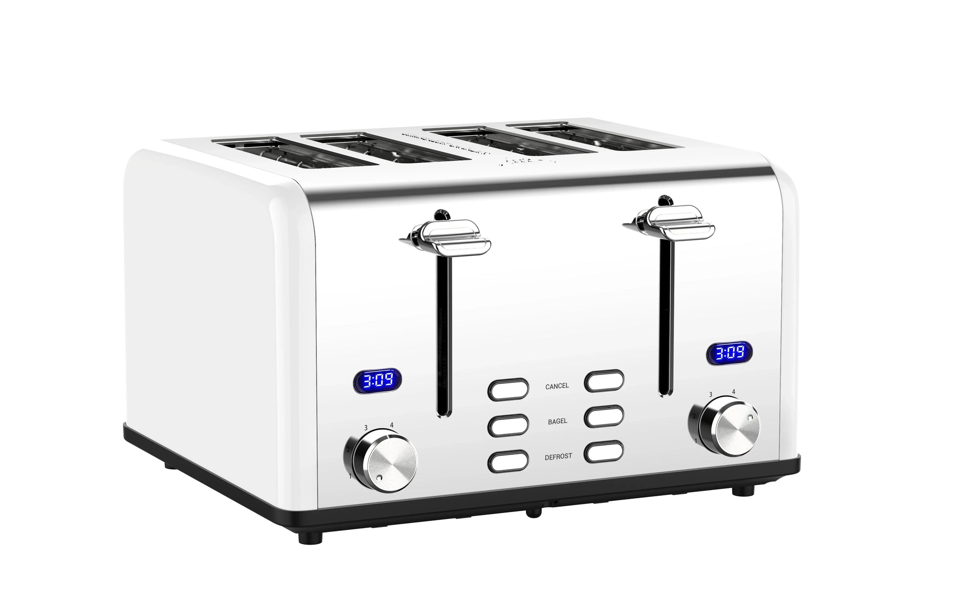 KTX-127315 Stainless Steel 4-Slice Electric Toaster with Digital Control for Versatile Breakfast Preparation