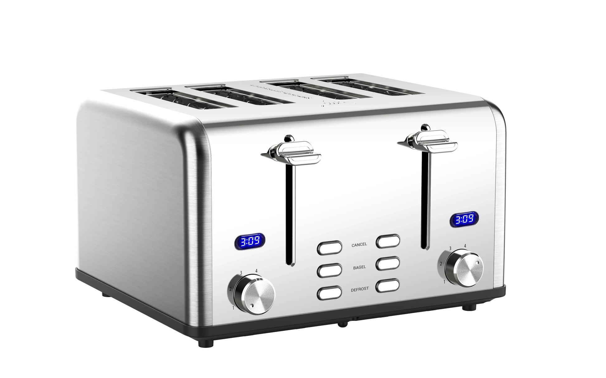 KTX-127315 Stainless Steel 4-Slice Electric Toaster with Digital Control for Versatile Breakfast Preparation