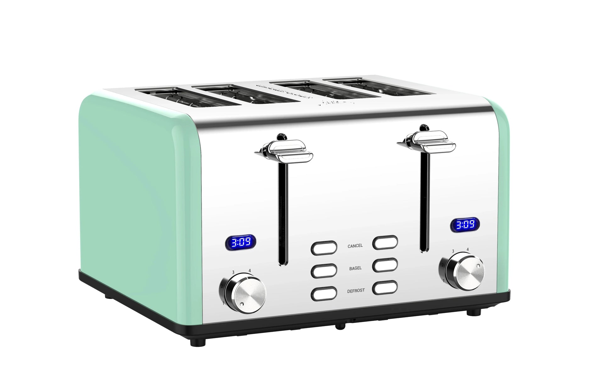 KTX-127315 Stainless Steel 4-Slice Electric Toaster with Digital Control for Versatile Breakfast Preparation