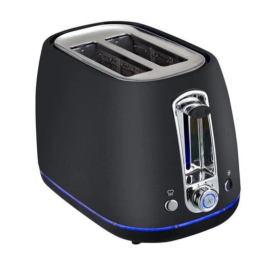 KTX-503571 Custom Logo 304 Stainless Steel Black Toaster with Clear Window