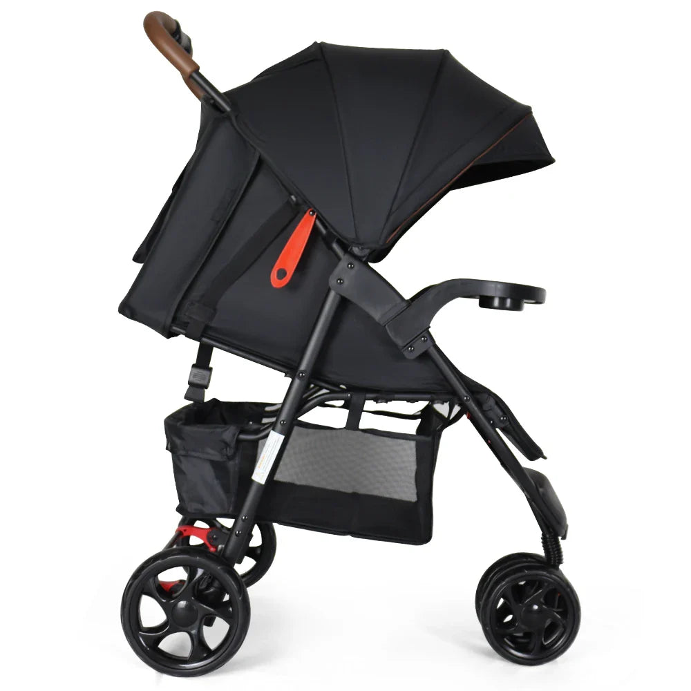 KTX-992083 Lightweight 3-Wheel Foldable Baby Stroller with Car Seat, 3-in-1 Jogger Pram Trolley