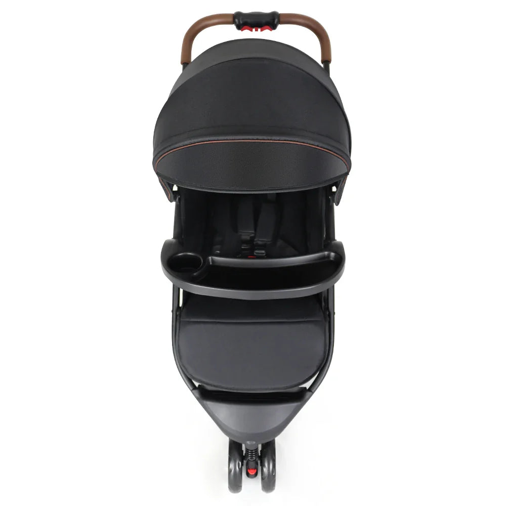 KTX-992083 Lightweight 3-Wheel Foldable Baby Stroller with Car Seat, 3-in-1 Jogger Pram Trolley