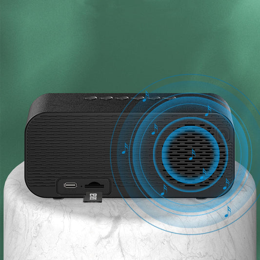 KTX-888467 Bluetooth Alarm Clock Speaker with Digital Display and Wireless Subwoofer - Compact Music Player and Table Clock for Home Decor