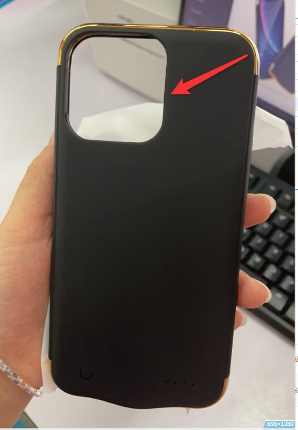 KTX-106387 All-Inclusive Glass Mobile Phone Case with Back Clip Power Bank for iPhone 12 Series
